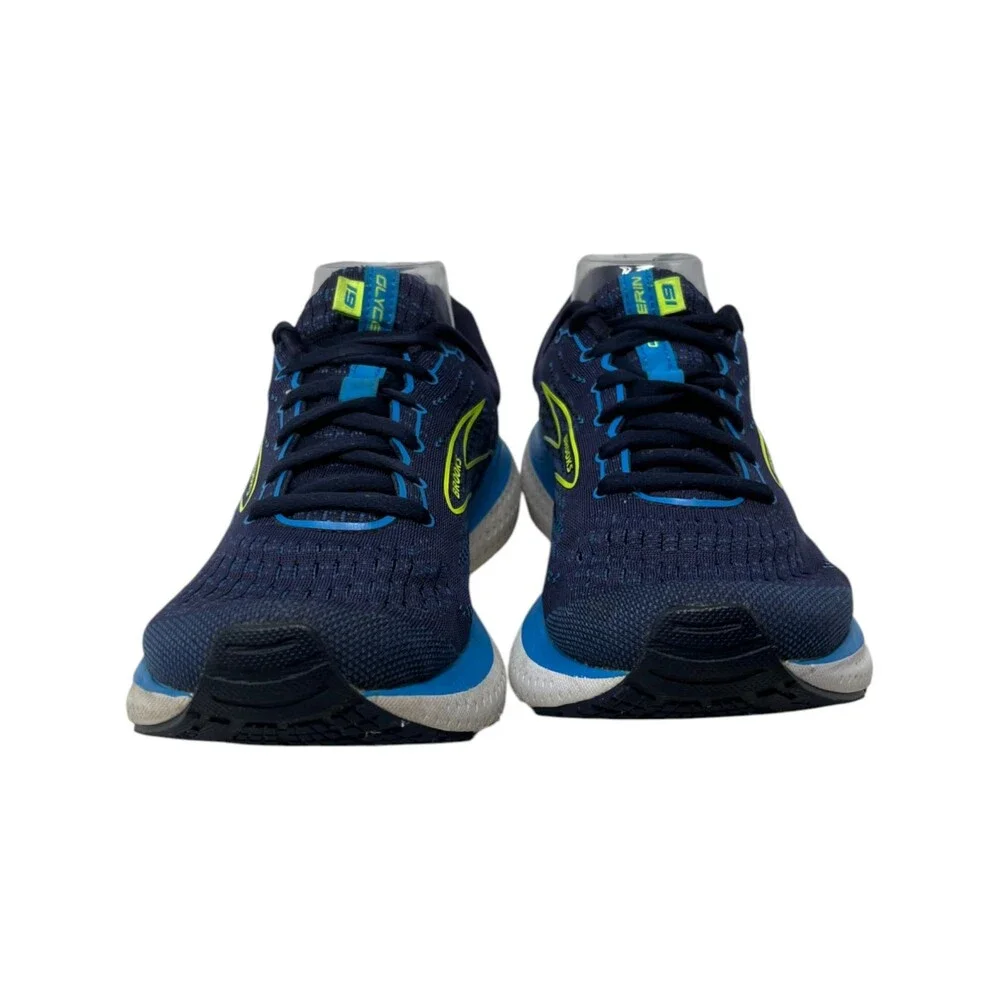 Brooks Sneaker Mens Size 8.5 Blue Geometric Glycerin 19 Running Shoes 1103561D